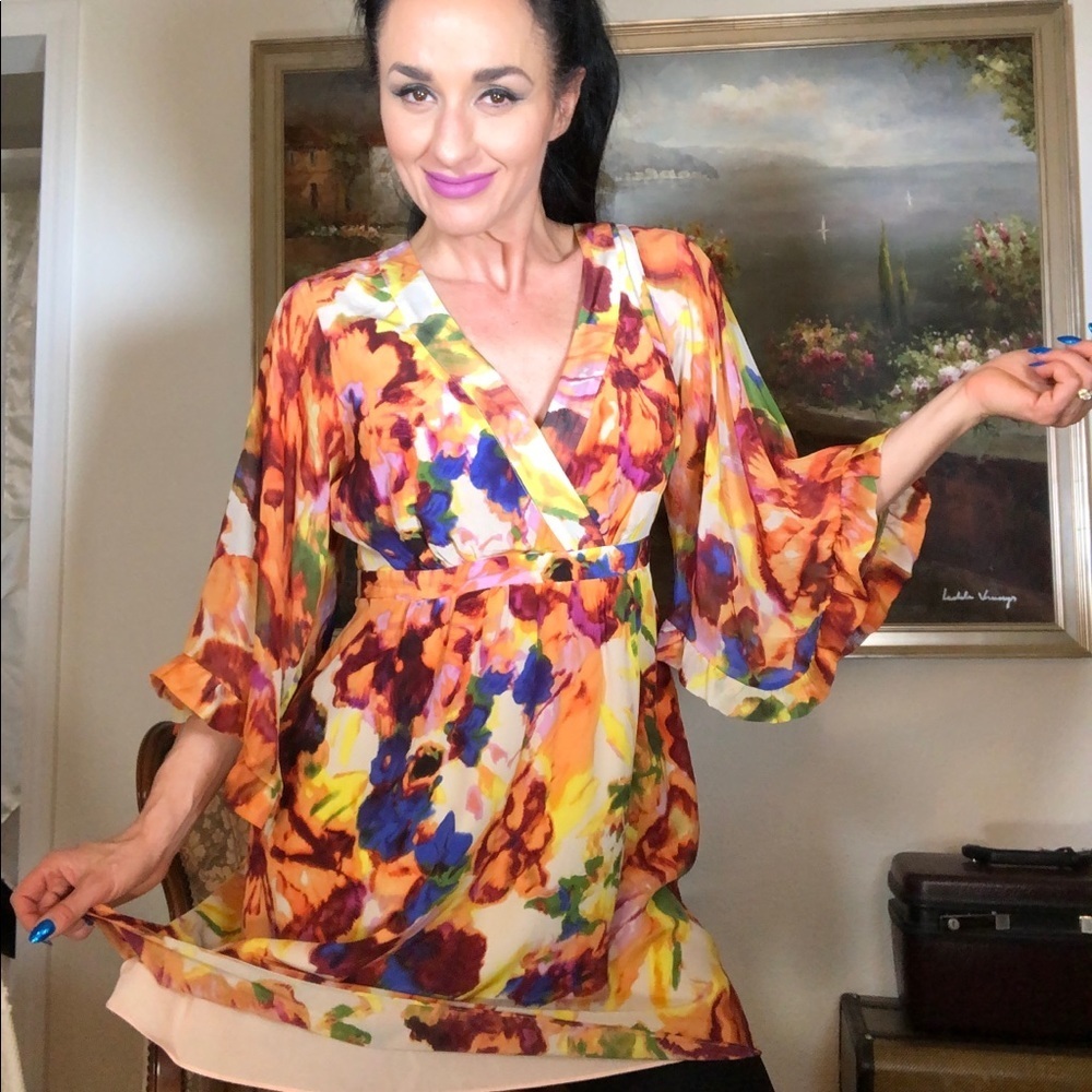 Maeve layered flowy, beautiful blouse